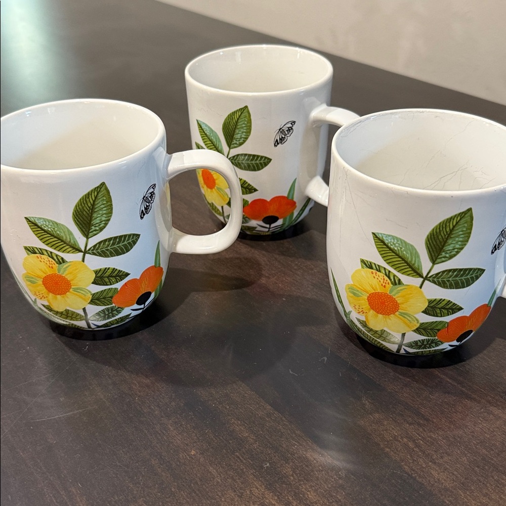 Pier 1 Savannah Floral Mug Coffee Tea Cups #3